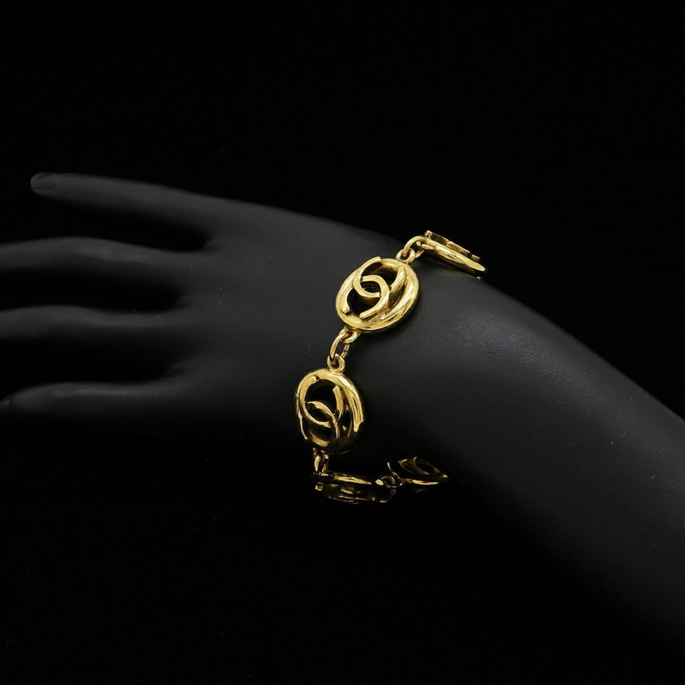 CHANEL Authentic Gold Logo Charm Bracelet - Picture 7 of 7